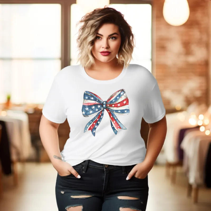 Patriotic Coquette Bow T-Shirt sold by Roxie’s Picks