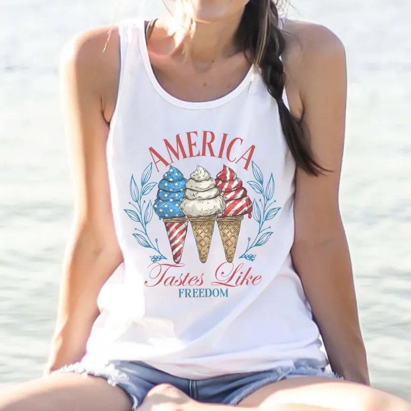 American Tastes Like Freedom Bella Flowy Tank sold by Roxie’s Picks