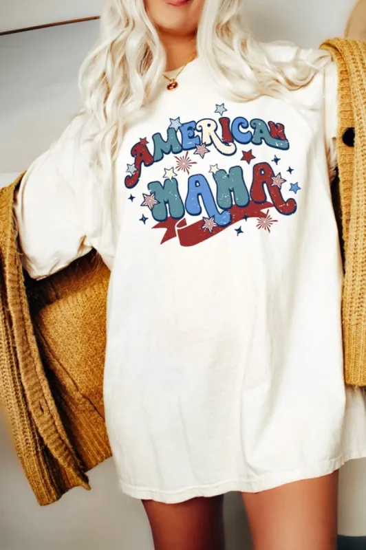 American Mama T-Shirt or Crew Sweatshirt sold by Roxie’s Picks