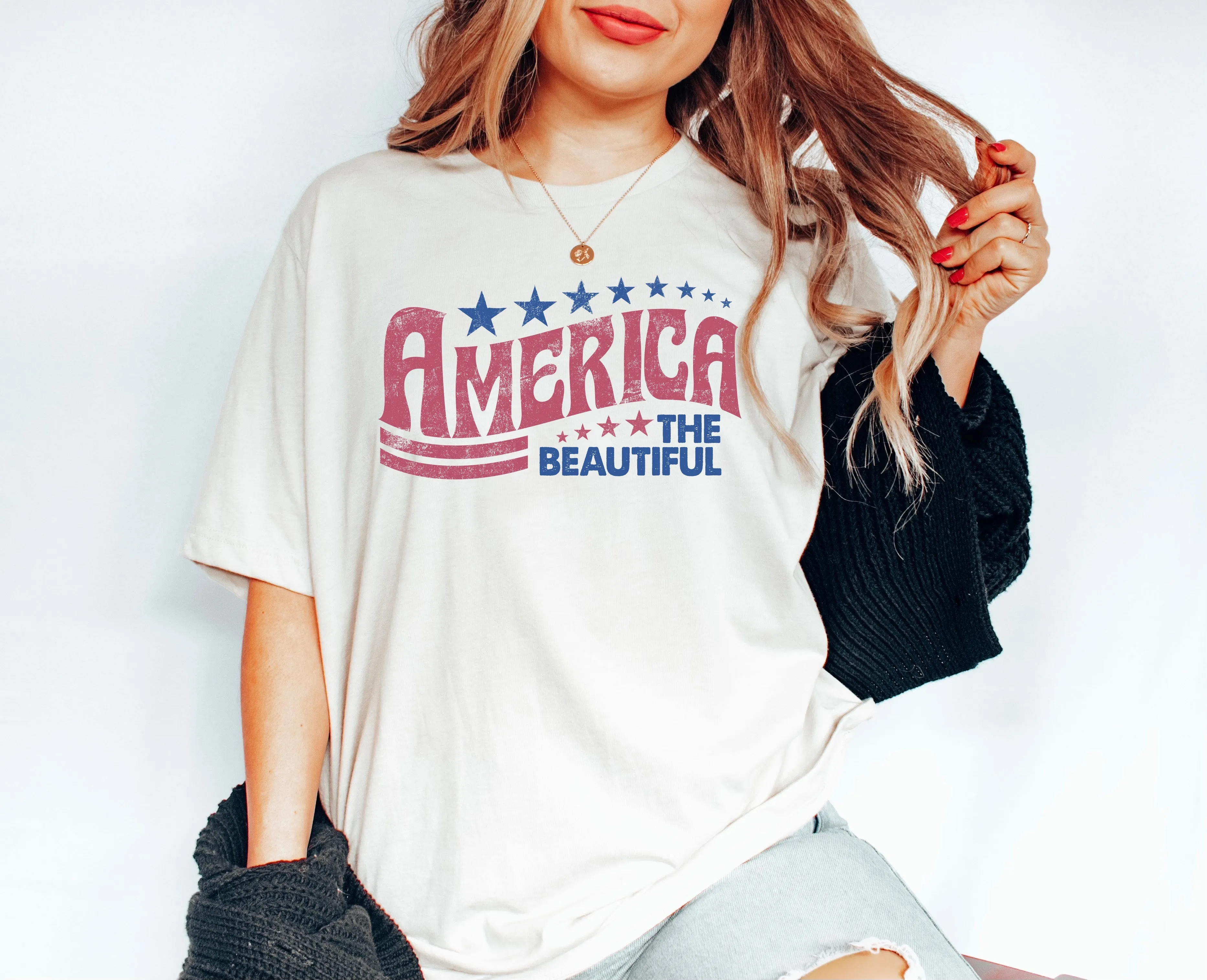 America The Beautiful T-Shirt or Crew Sweatshirt sold by Roxie’s Picks