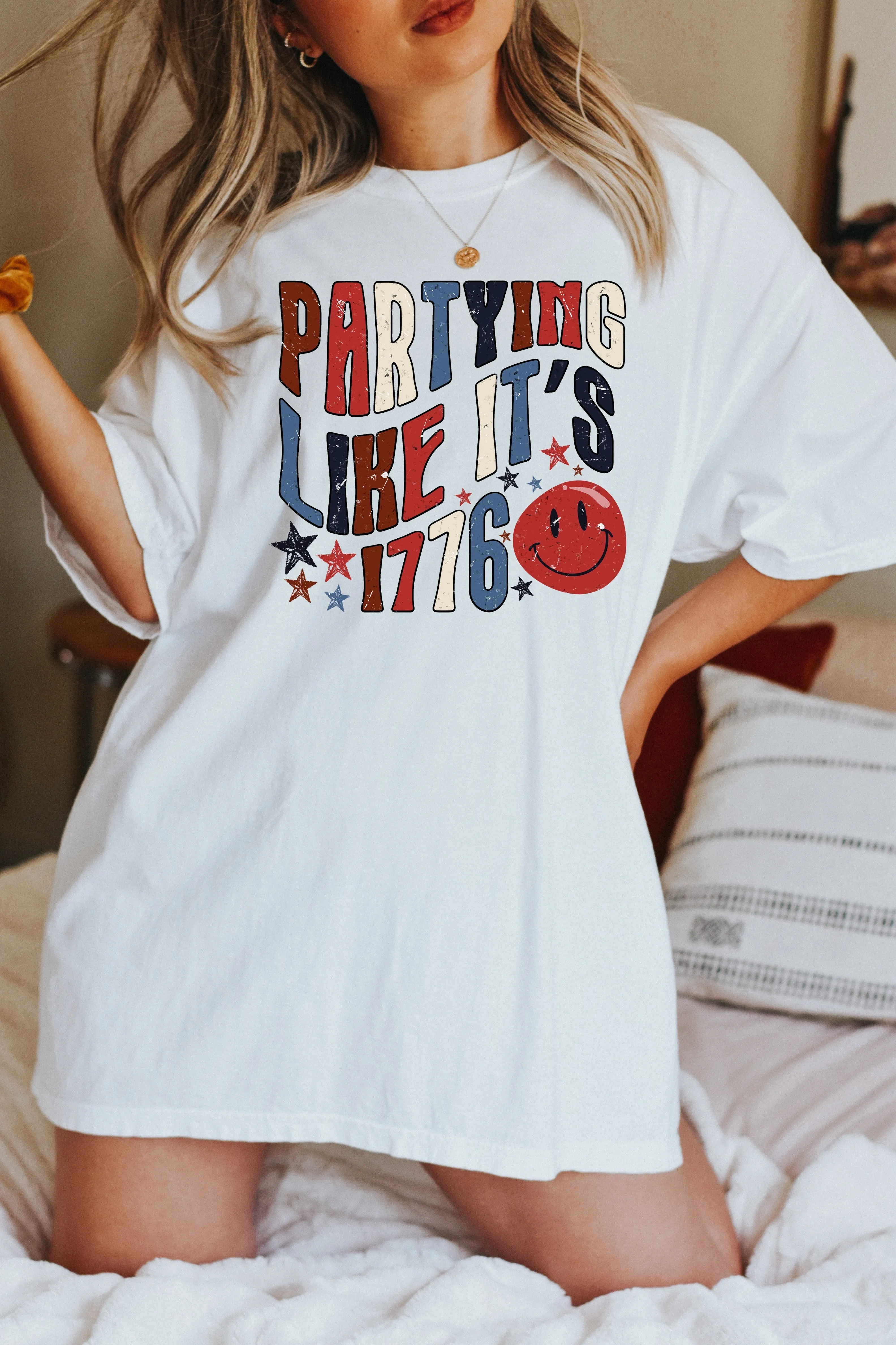 Partying Like It's 1776 T-Shirt or Crew Sweatshirt sold by Roxie’s Picks