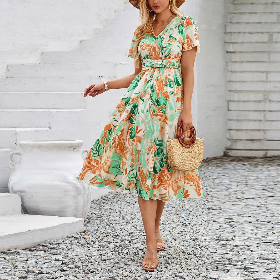 Meadow Dreams Belted Midi sold by Roxie’s Picks