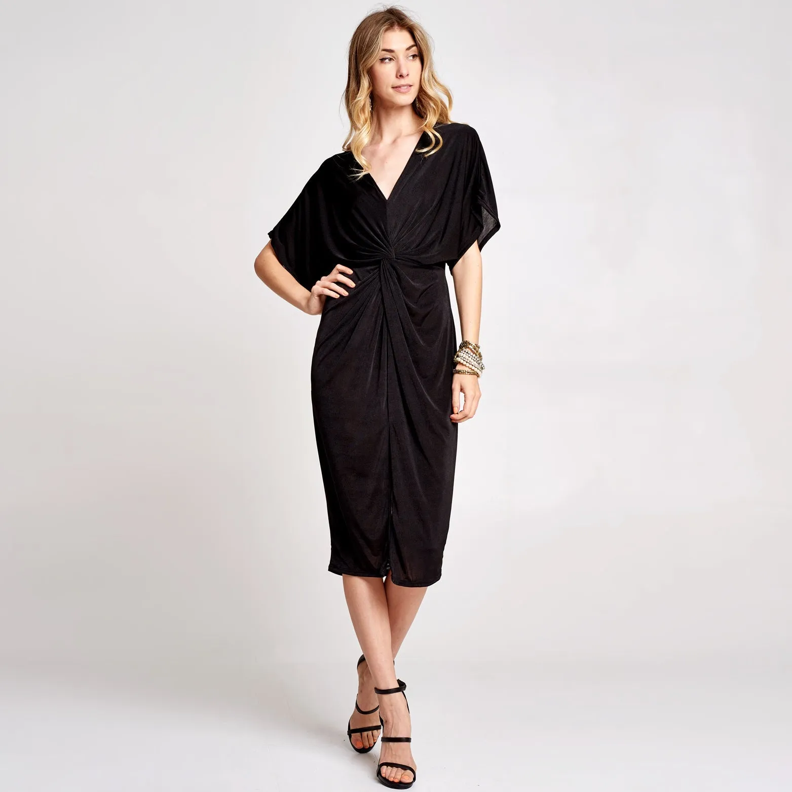 Silky Draped Kimono Dress sold by Roxie’s Picks product image thumbnail 5