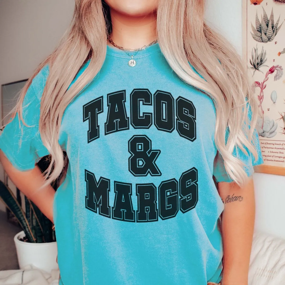 Tacos & Margs Comfort Color Tee sold by Roxie’s Picks product image thumbnail 4