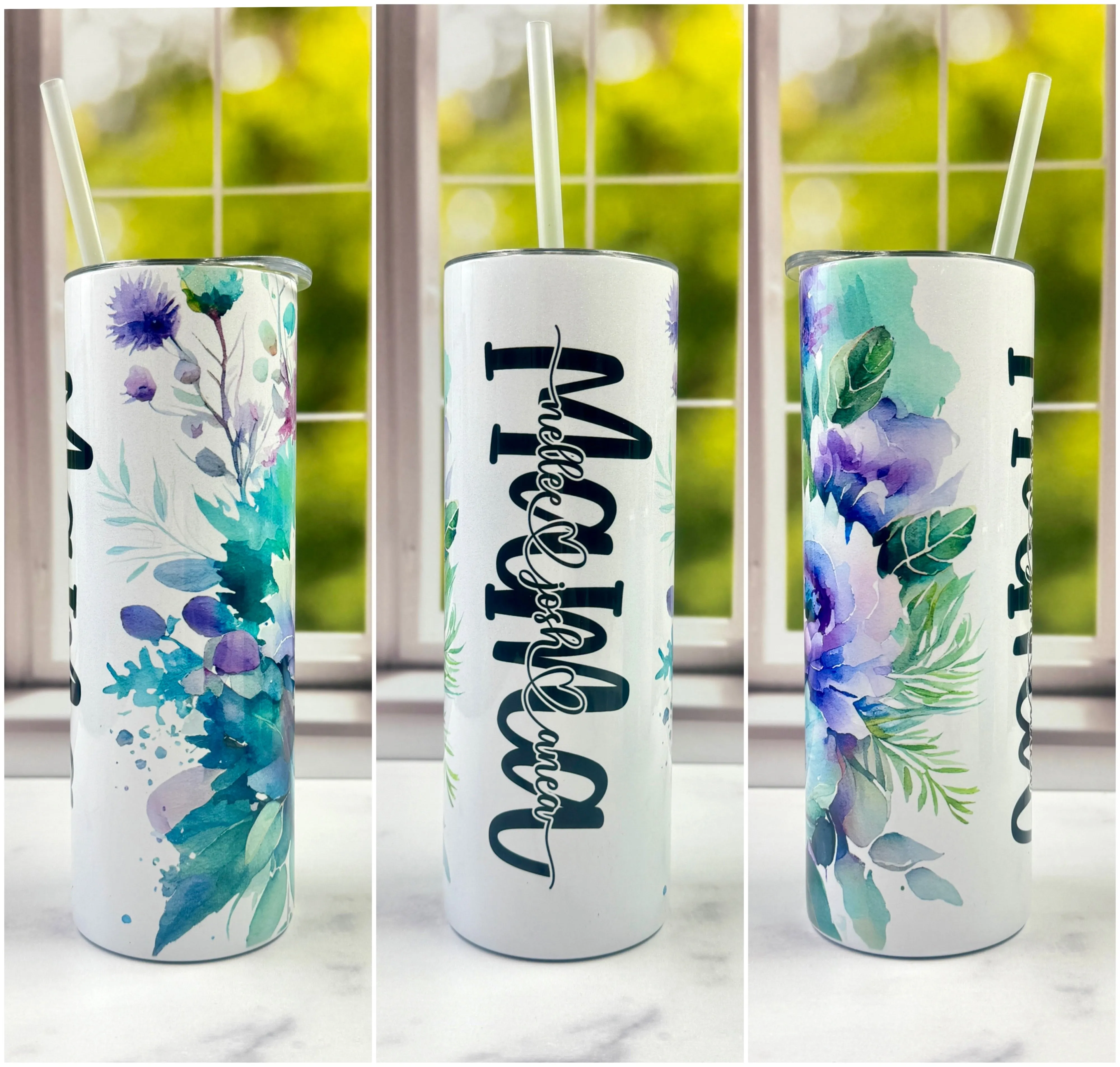 Custom Personalized Floral Mama With Name(s) 20oz Tumbler | SUBT60 sold by Roxie’s Picks