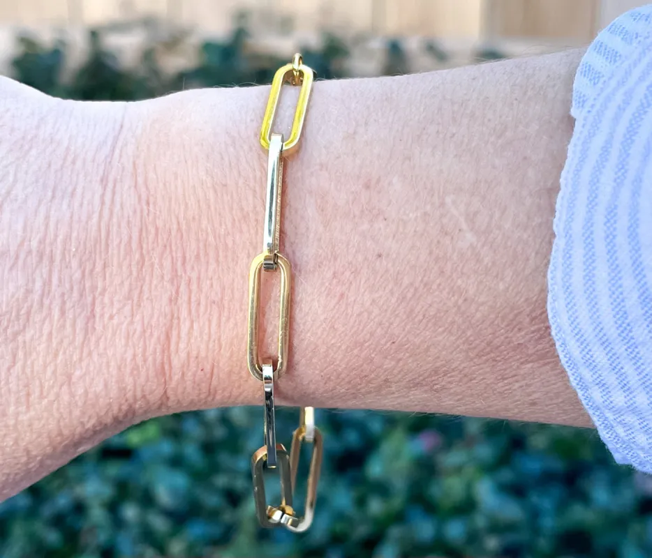 Cable Chain Paperclip Bracelet sold by Roxie’s Picks
