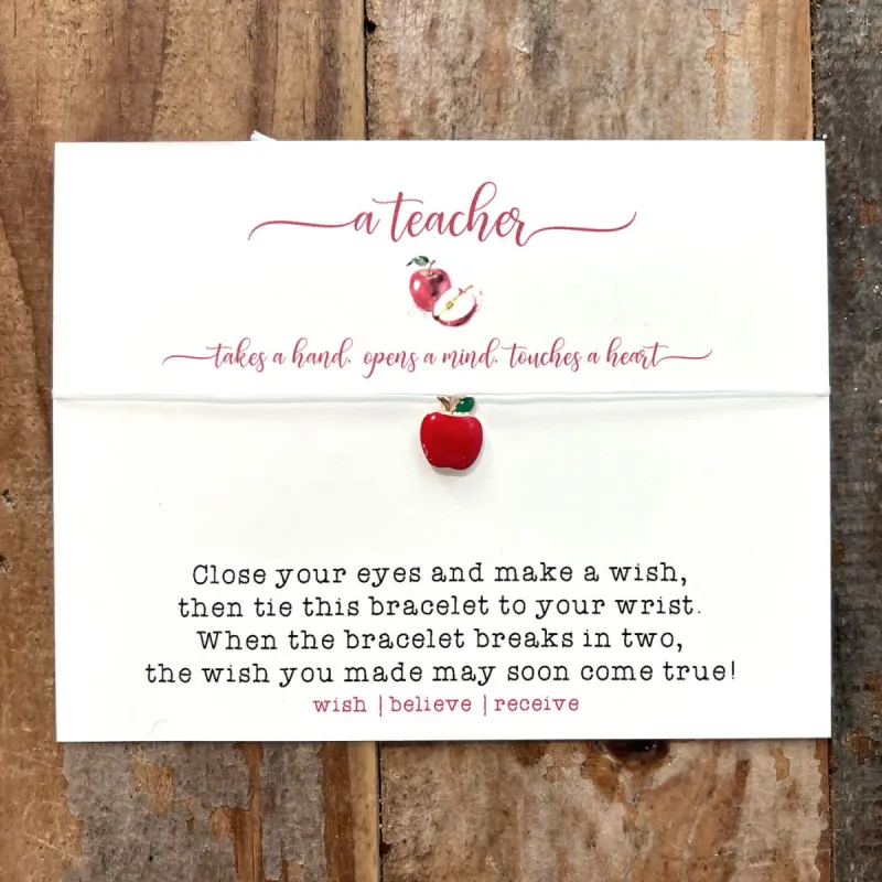 Teacher Appreciation Wish Bracelet Card sold by Roxie’s Picks