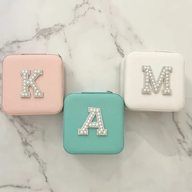 Custom Jewelry Case | Pearl Letter sold by Roxie’s Picks