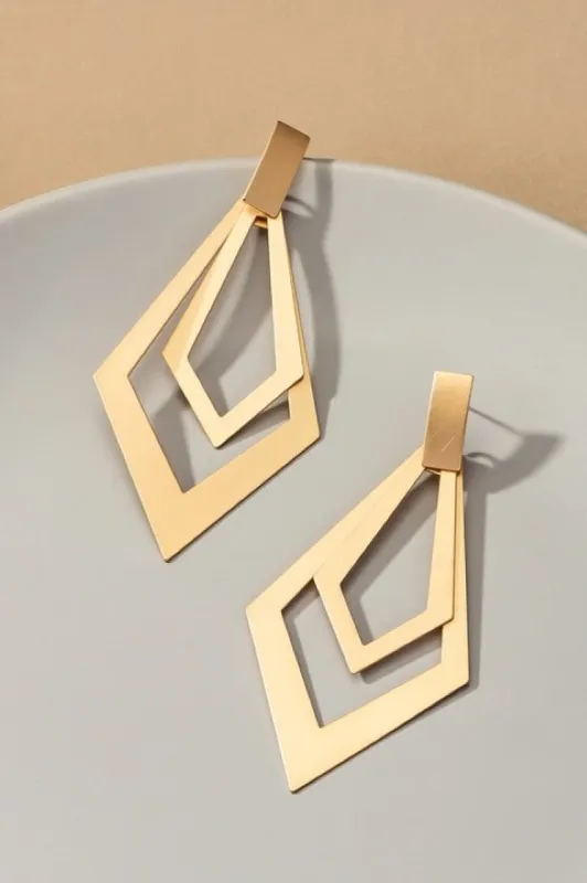 Lightweight double dangling diamond earrings sold by Roxie’s Picks