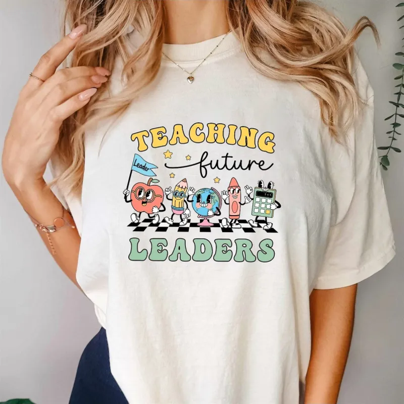 Teaching Future Leaders Cartoon School Things T-Shirt or Crew Sweatshirt sold by Roxie’s Picks