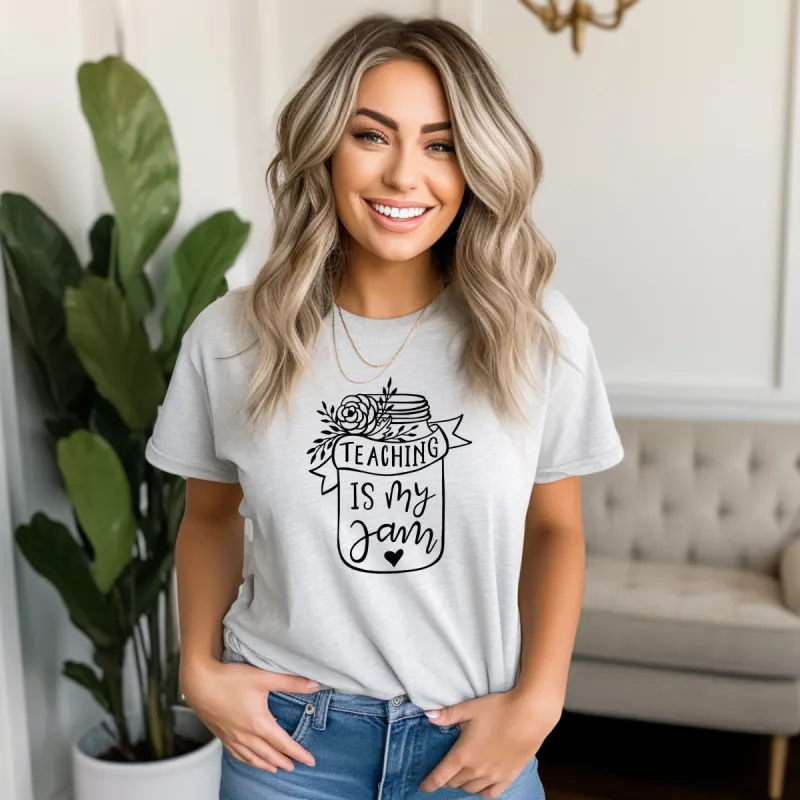 Teaching is my Jam T-Shirt or Crew Sweatshirt sold by Roxie’s Picks