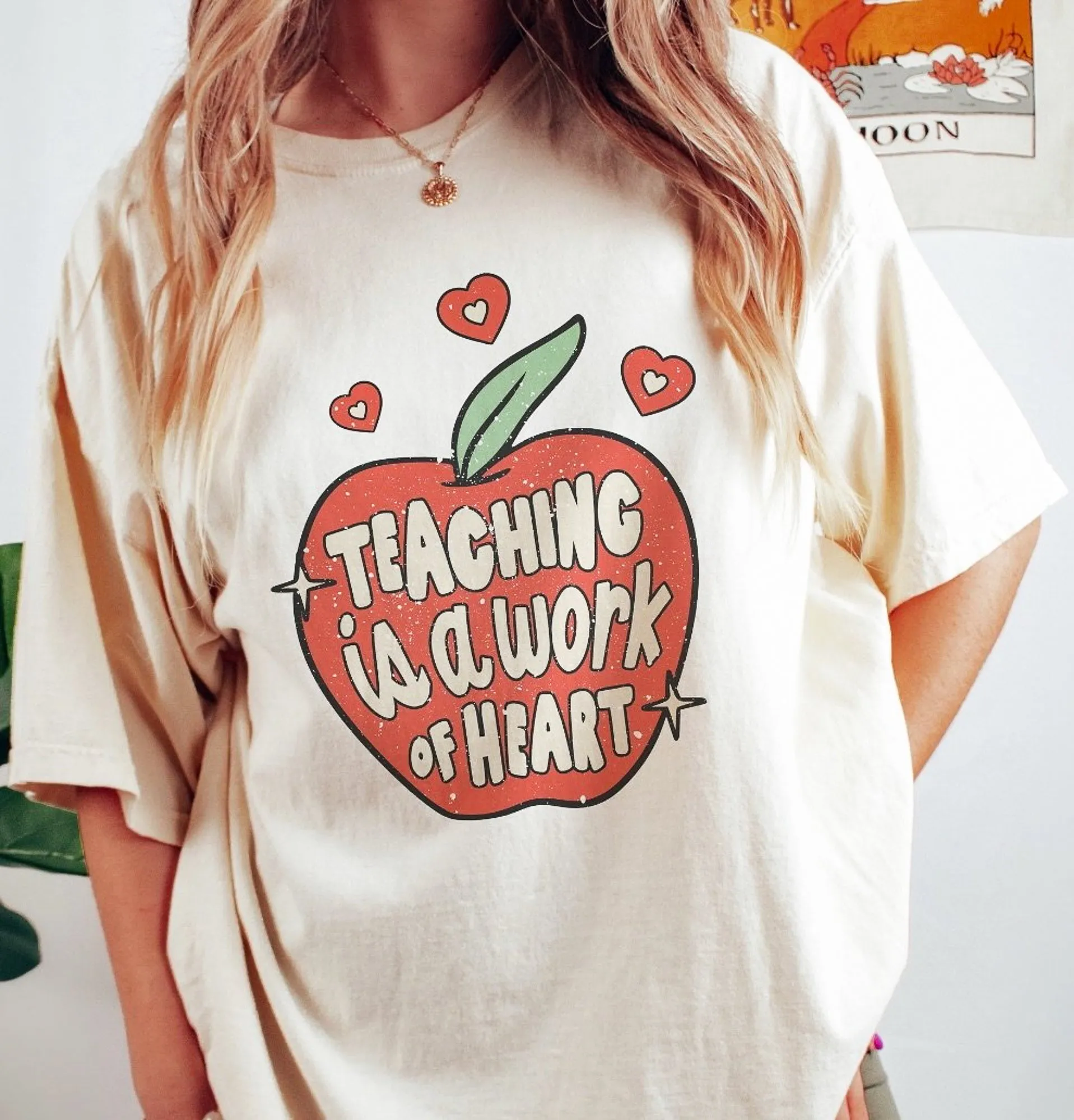 Teaching Is A Work of Heart T-Shirt or Crew Sweatshirt sold by Roxie’s Picks