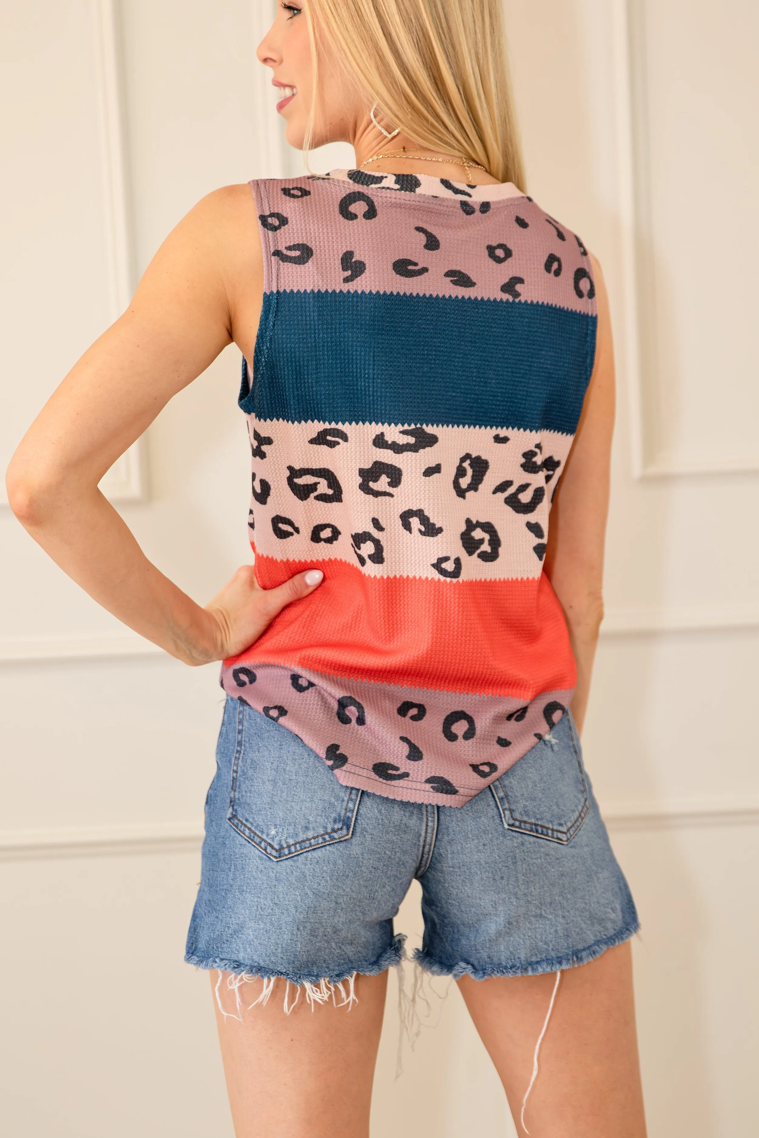 Animal Color Block Knit Tank sold by Roxie’s Picks product image thumbnail 2