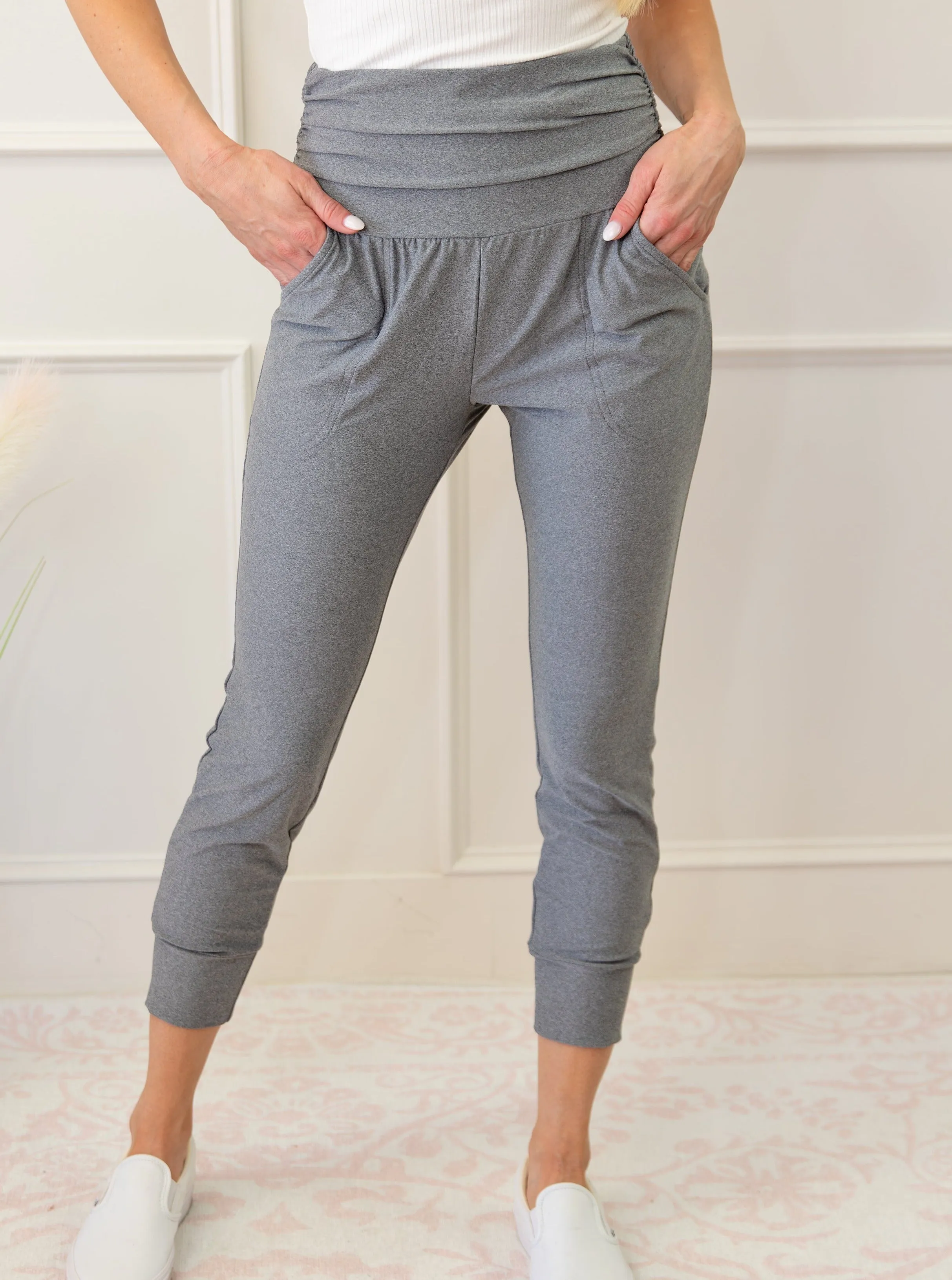 High Waist Pleated Leggings Pants With Pockets sold by Roxie’s Picks