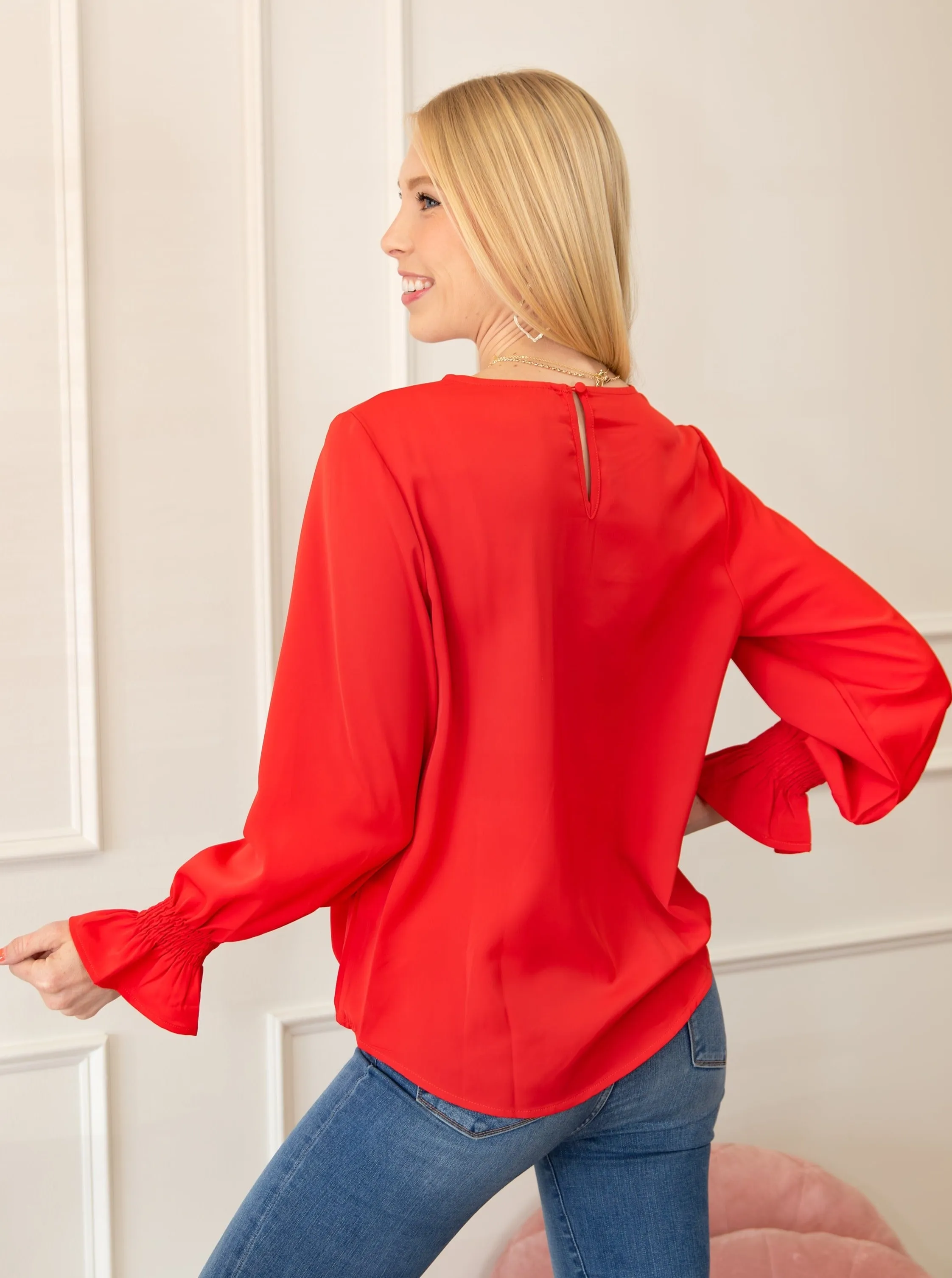 Ruffle Bubble Sleeve Top sold by Roxie’s Picks product image thumbnail 5