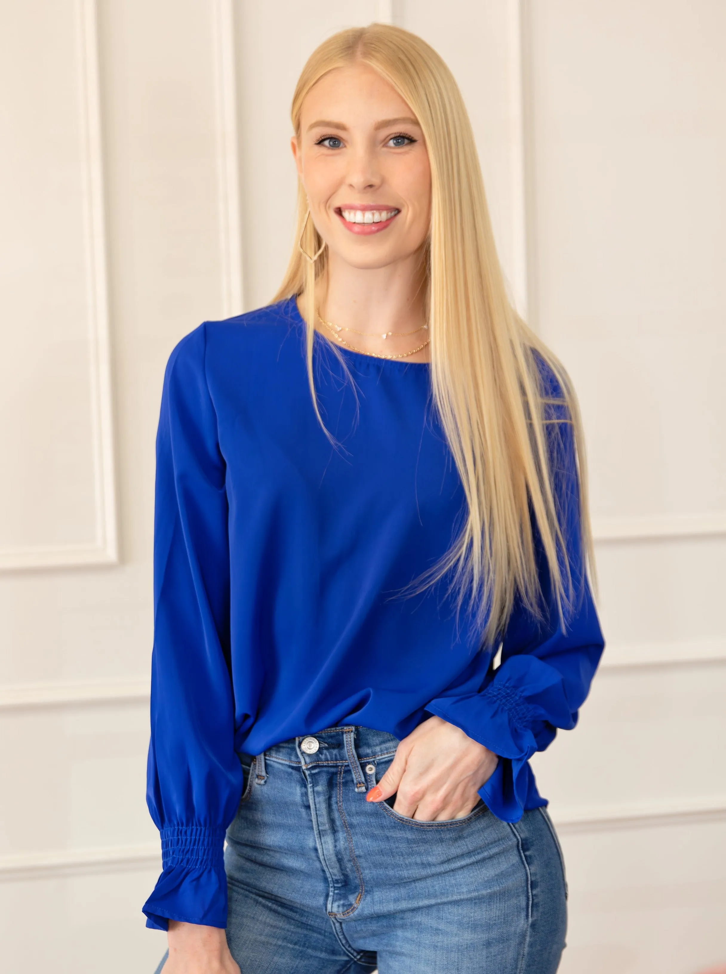 Ruffle Bubble Sleeve Top sold by Roxie’s Picks