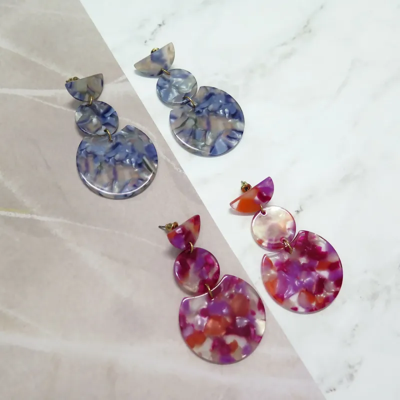 Lucite Marble Dangle Earrings sold by Roxie’s Picks