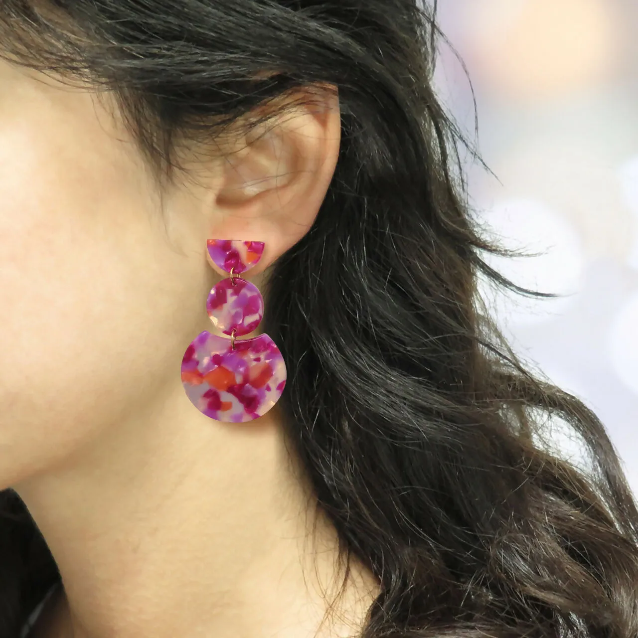 Lucite Marble Dangle Earrings sold by Roxie’s Picks product image thumbnail 2