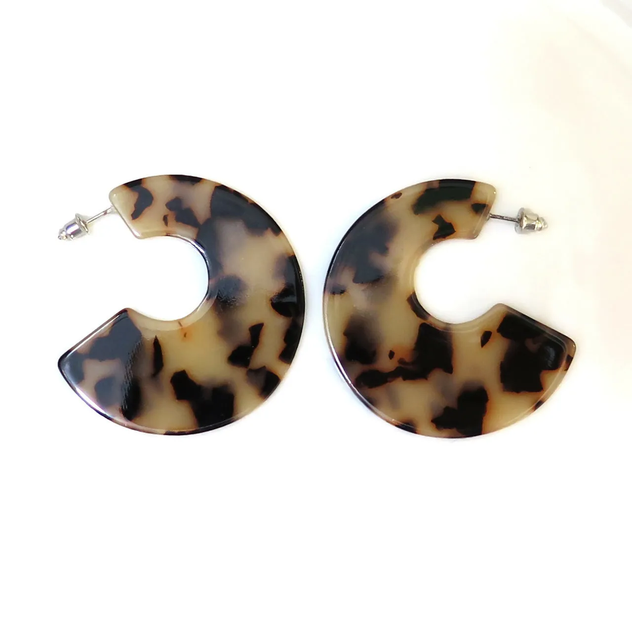 Lucite Tortoise Shell Hoop Earrings sold by Roxie’s Picks