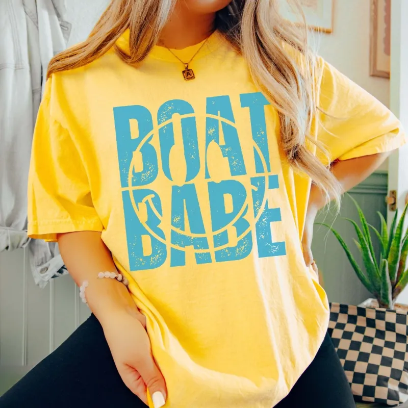 Boat Babe Smile Comfort Color Tee sold by Roxie’s Picks