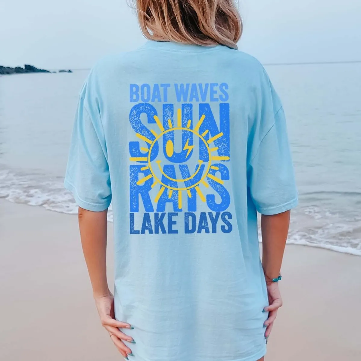 Sun Rays Lake Days Blue Back Design Comfort Color Tee sold by Roxie’s Picks