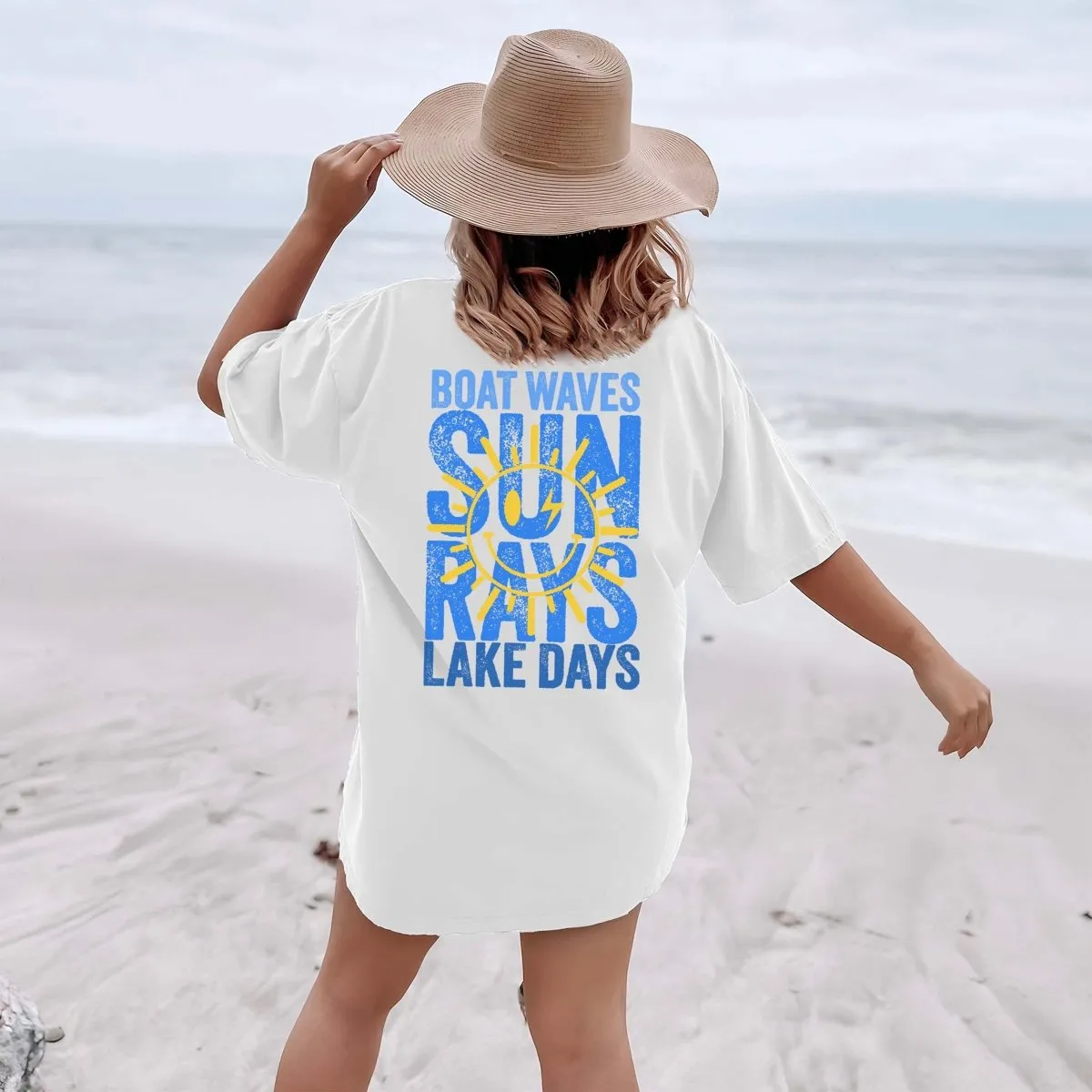 Sun Rays Lake Days Blue Back Design Comfort Color Tee sold by Roxie’s Picks product image thumbnail 2