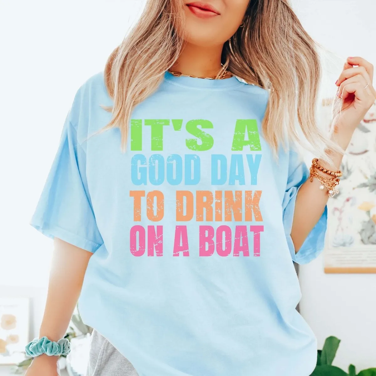 Good Day To Drink On A Boat Comfort Color Tee sold by Roxie’s Picks