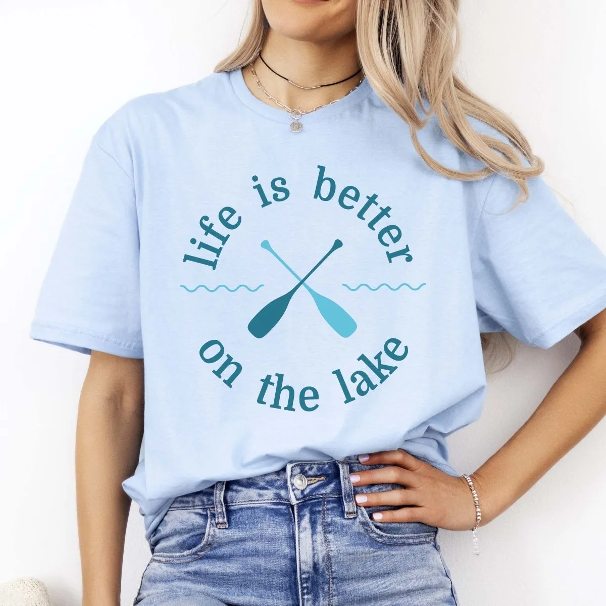 Life Is Better On The Lake Oars Tee sold by Roxie’s Picks product image thumbnail 3