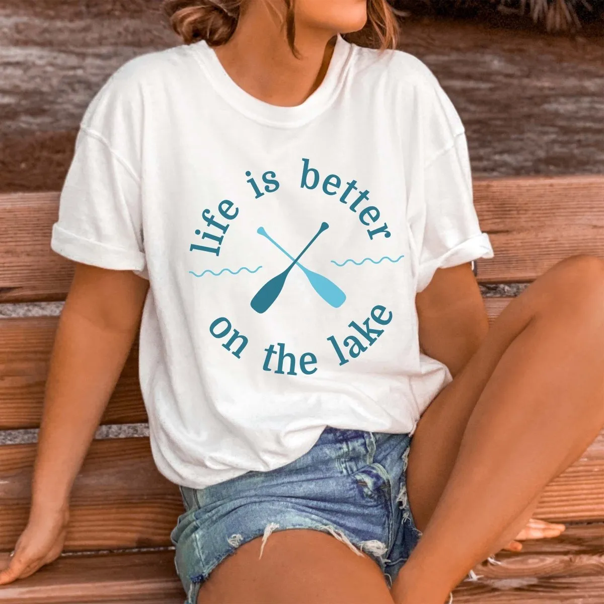 Life Is Better On The Lake Oars Tee sold by Roxie’s Picks