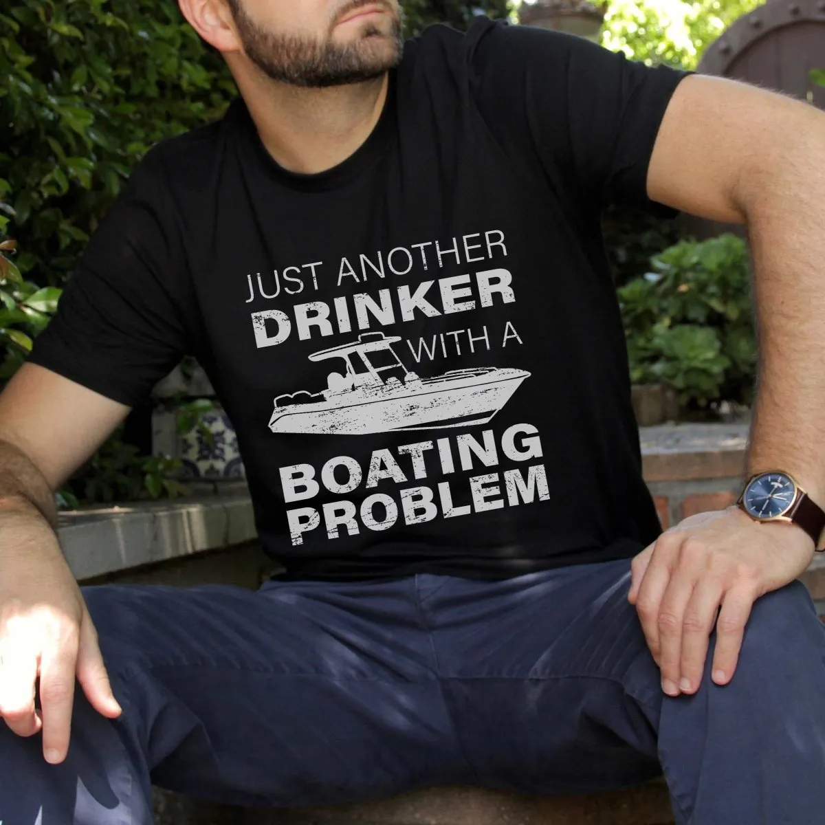 Drinker With A Boating Problem Tee sold by Roxie’s Picks product image thumbnail 2