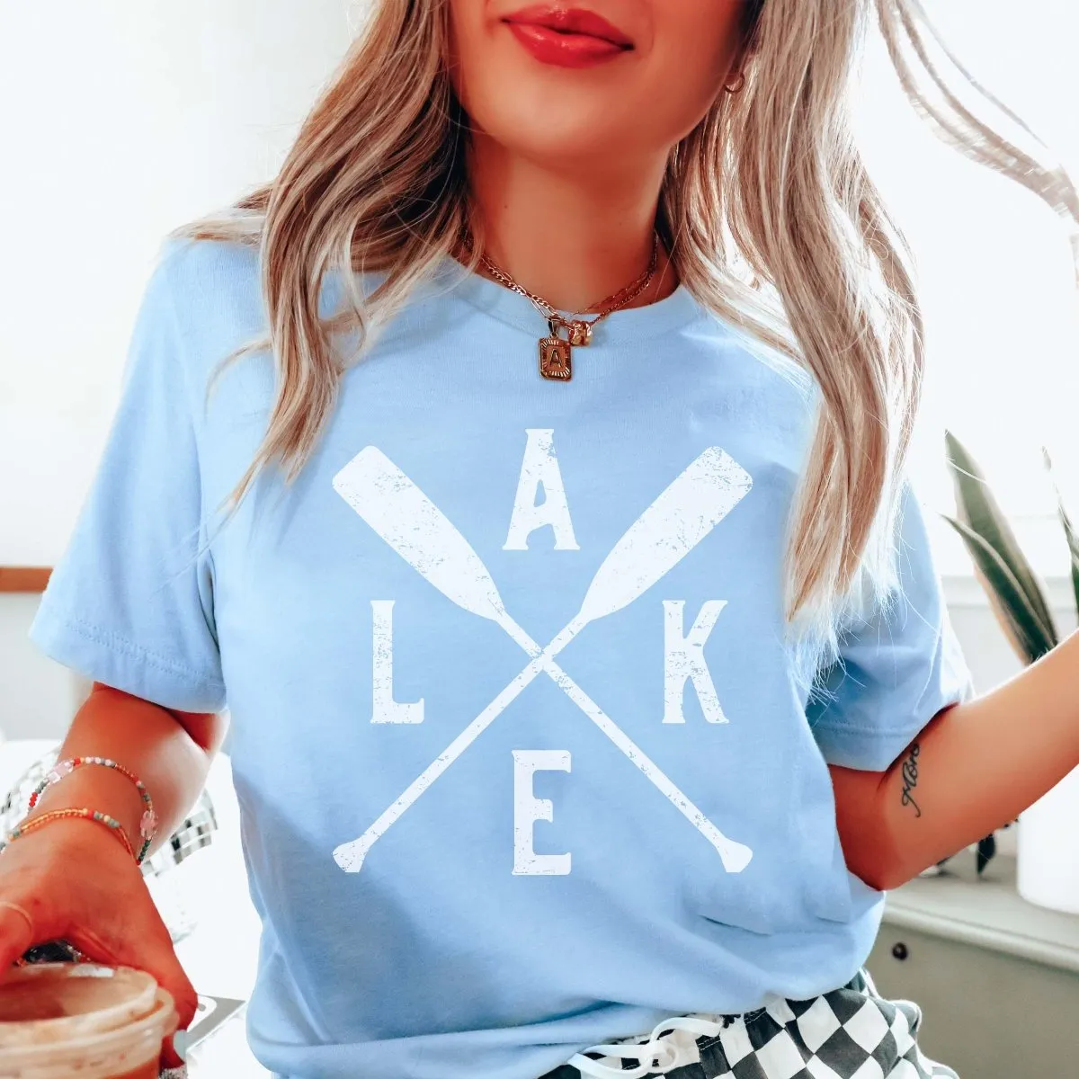 Lake Crossed Oars Tee sold by Roxie’s Picks product image thumbnail 2