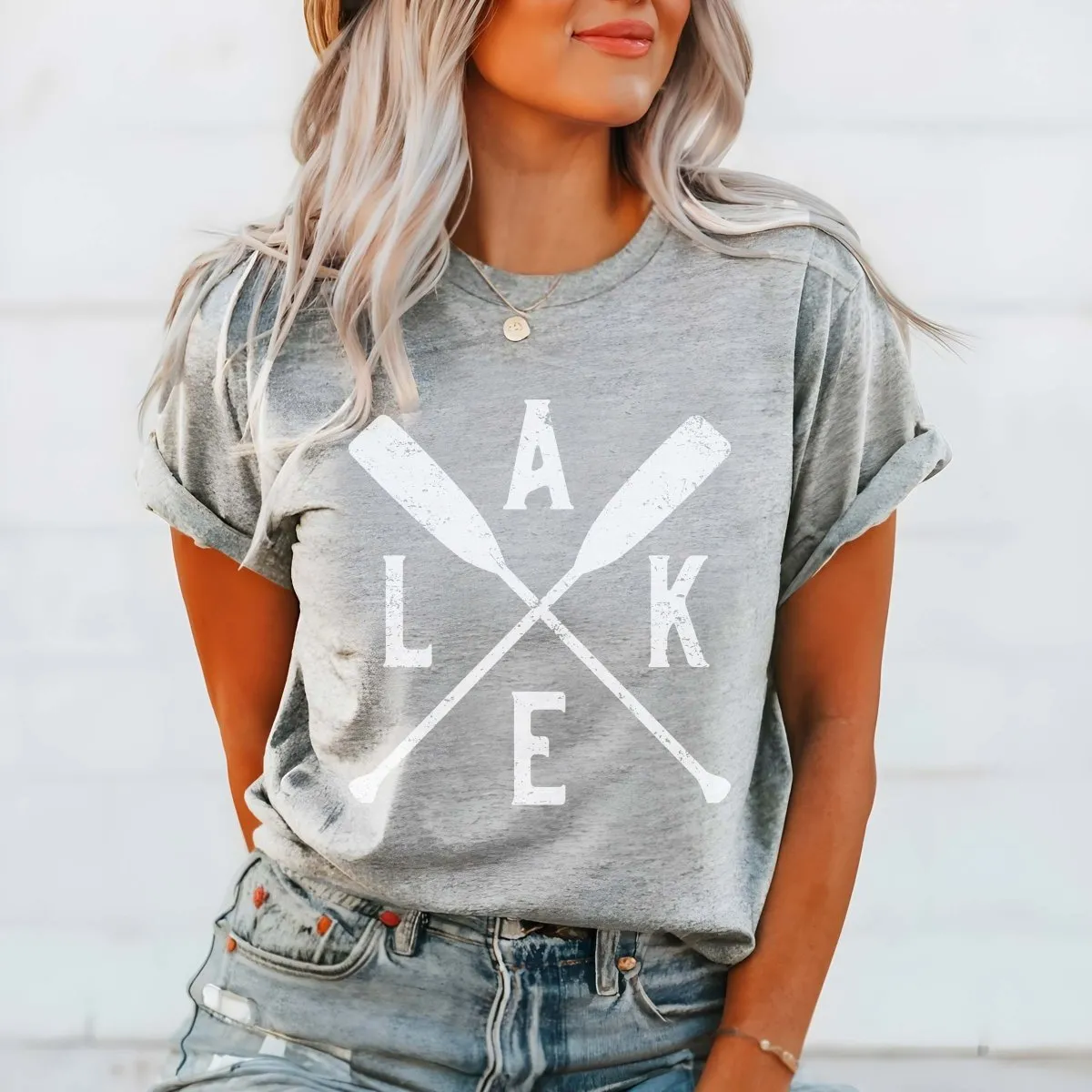 Lake Crossed Oars Tee sold by Roxie’s Picks product image thumbnail 3