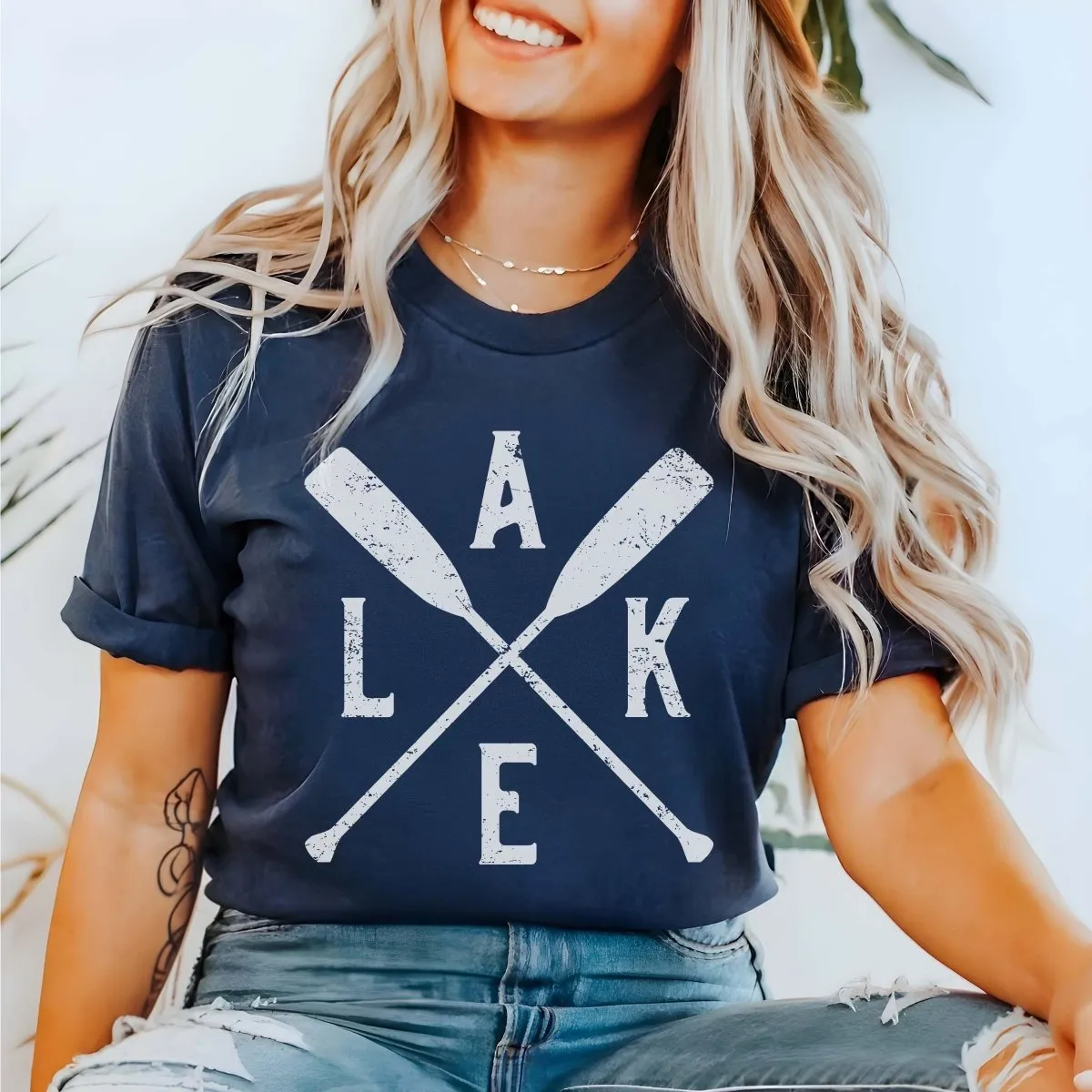 Lake Crossed Oars Tee sold by Roxie’s Picks