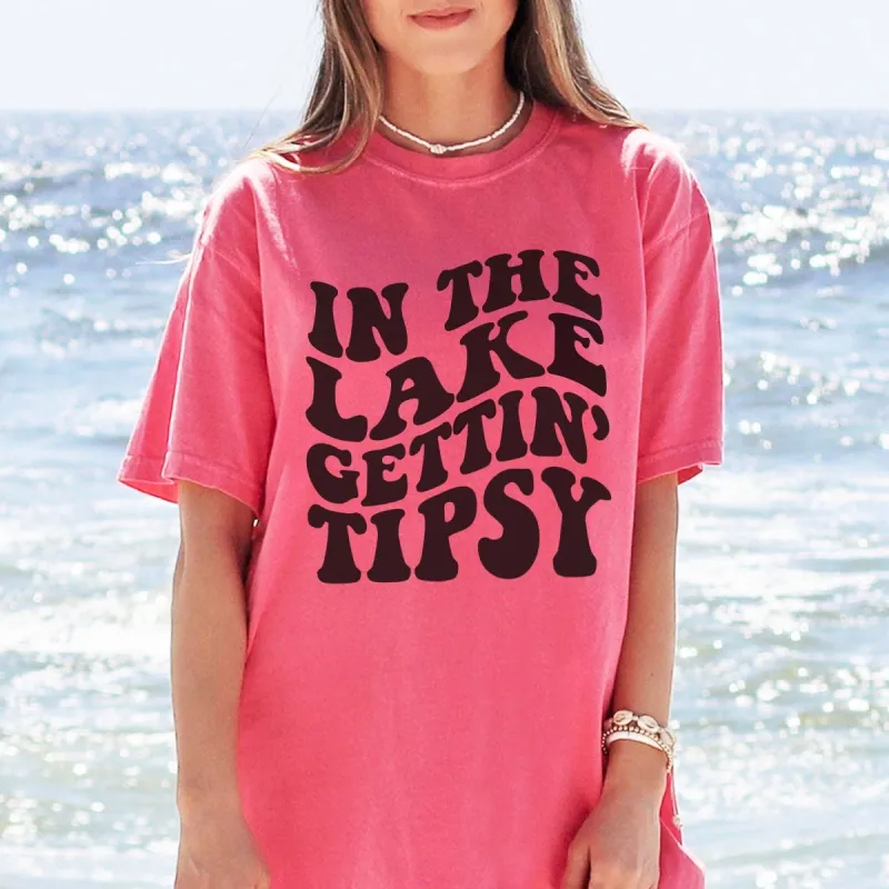 Lake Gettin Tipsy Comfort Color Tee sold by Roxie’s Picks