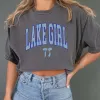 Lake Girl With Bow Comfort Color Tee sold by Roxie’s Picks