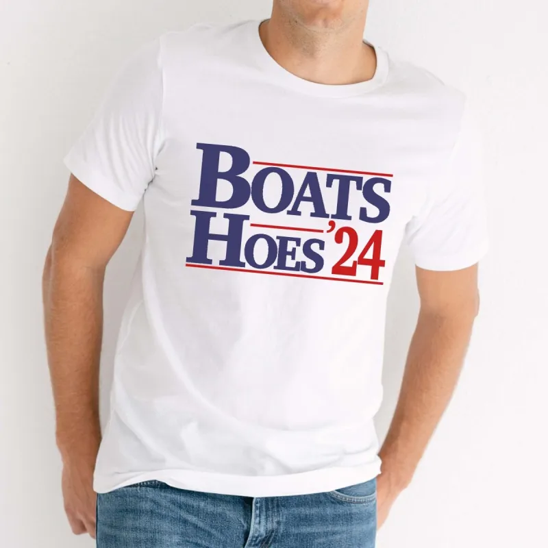Boats Hoes 2024 Bella Graphic Tee sold by Roxie’s Picks