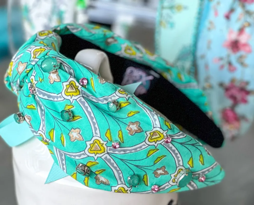 Ocean Blues Hatteras Beaded Top Knot Headband. sold by Roxie’s Picks