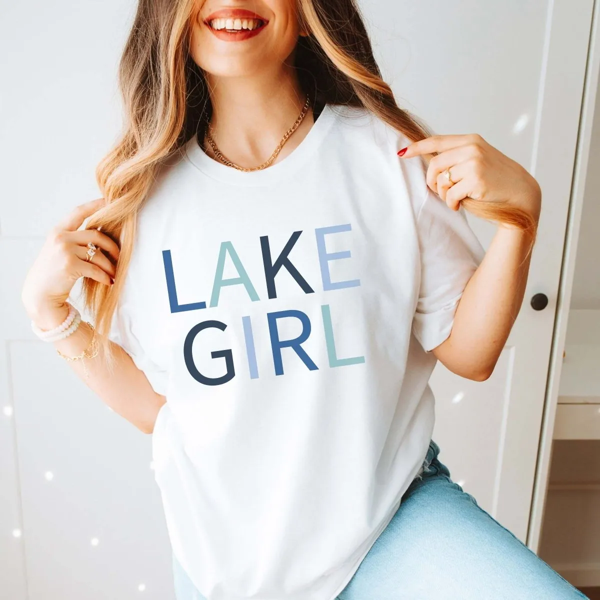 Lake Girl Blue Tee sold by Roxie’s Picks