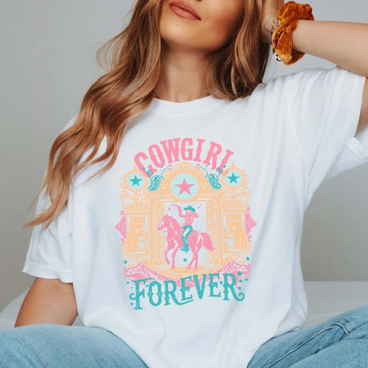 Cowgirl Forever Comfort Color Tee sold by Roxie’s Picks product image thumbnail 3