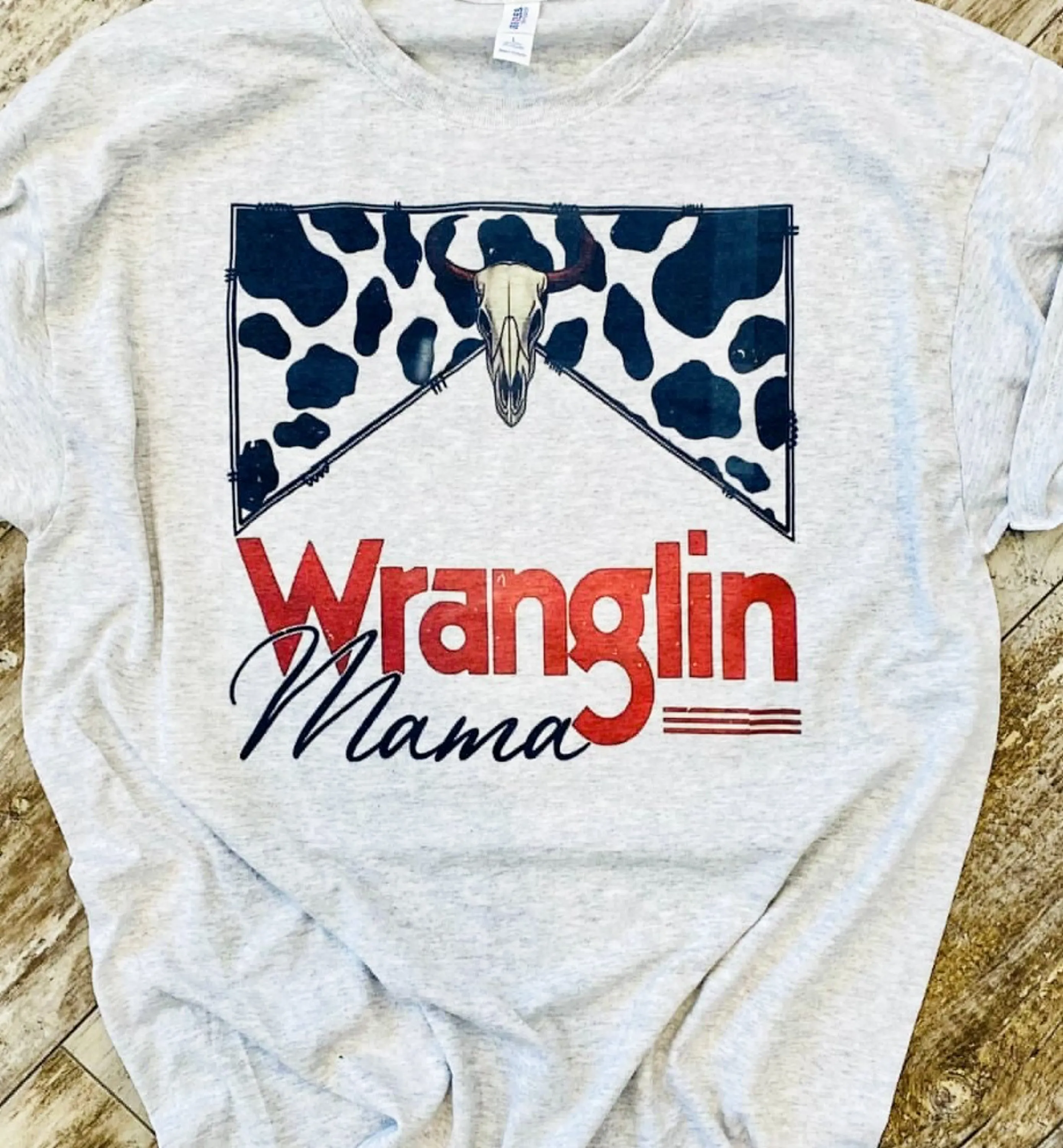 Wranglin' Mama T-Shirt or Crew Sweatshirt sold by Roxie’s Picks