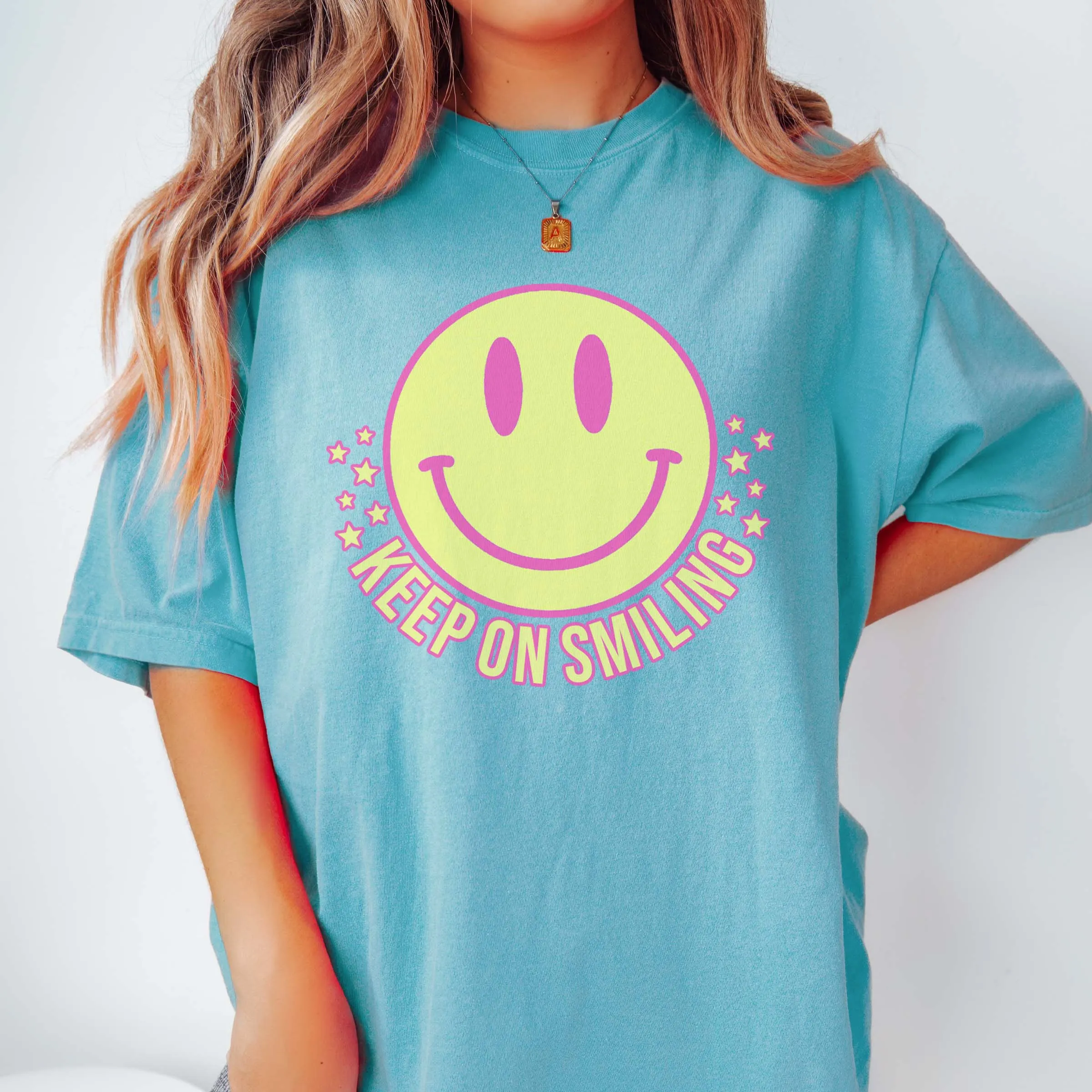 Keep On Smiling Comfort Color Tee sold by Roxie’s Picks product image thumbnail 5