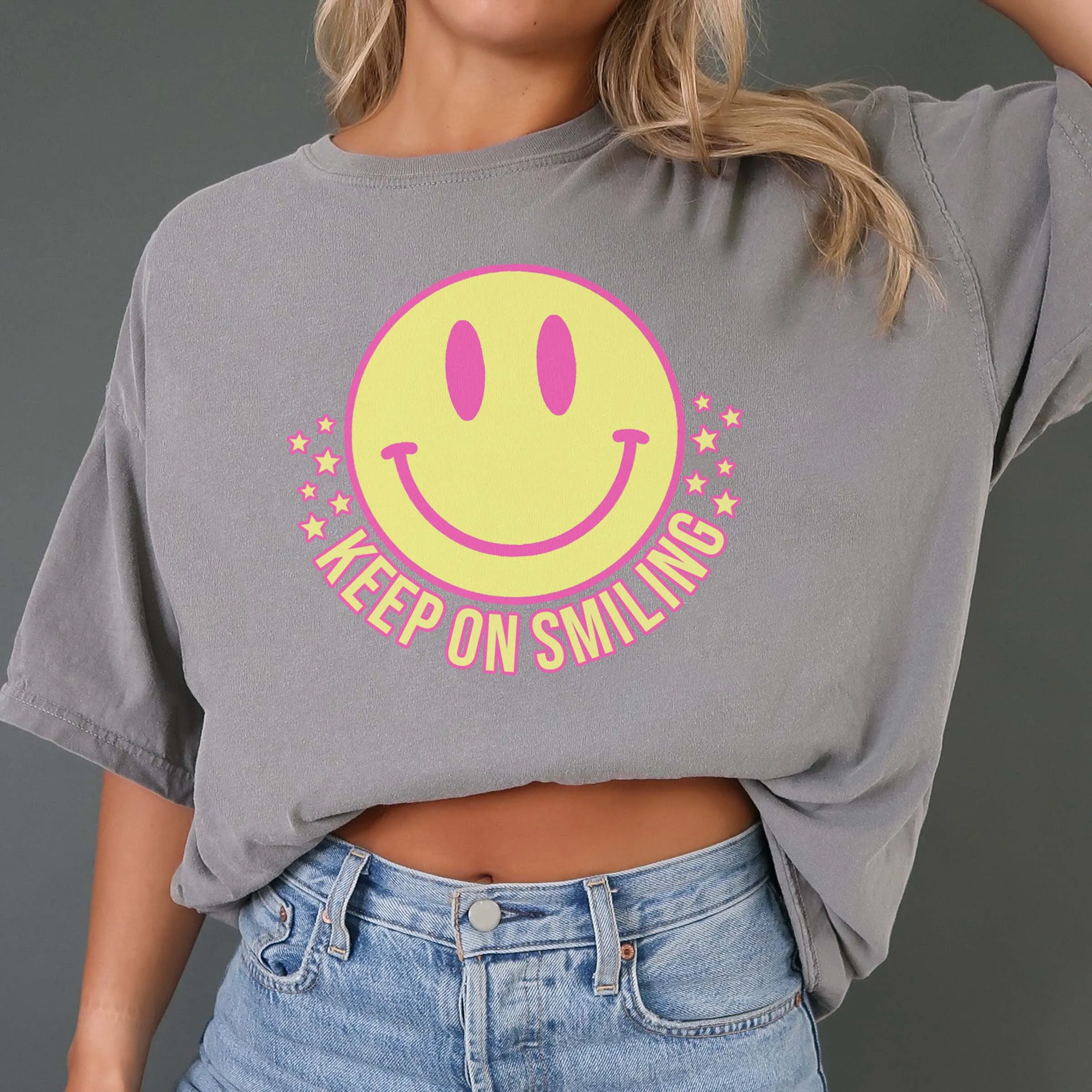 Keep On Smiling Comfort Color Tee sold by Roxie’s Picks product image thumbnail 2