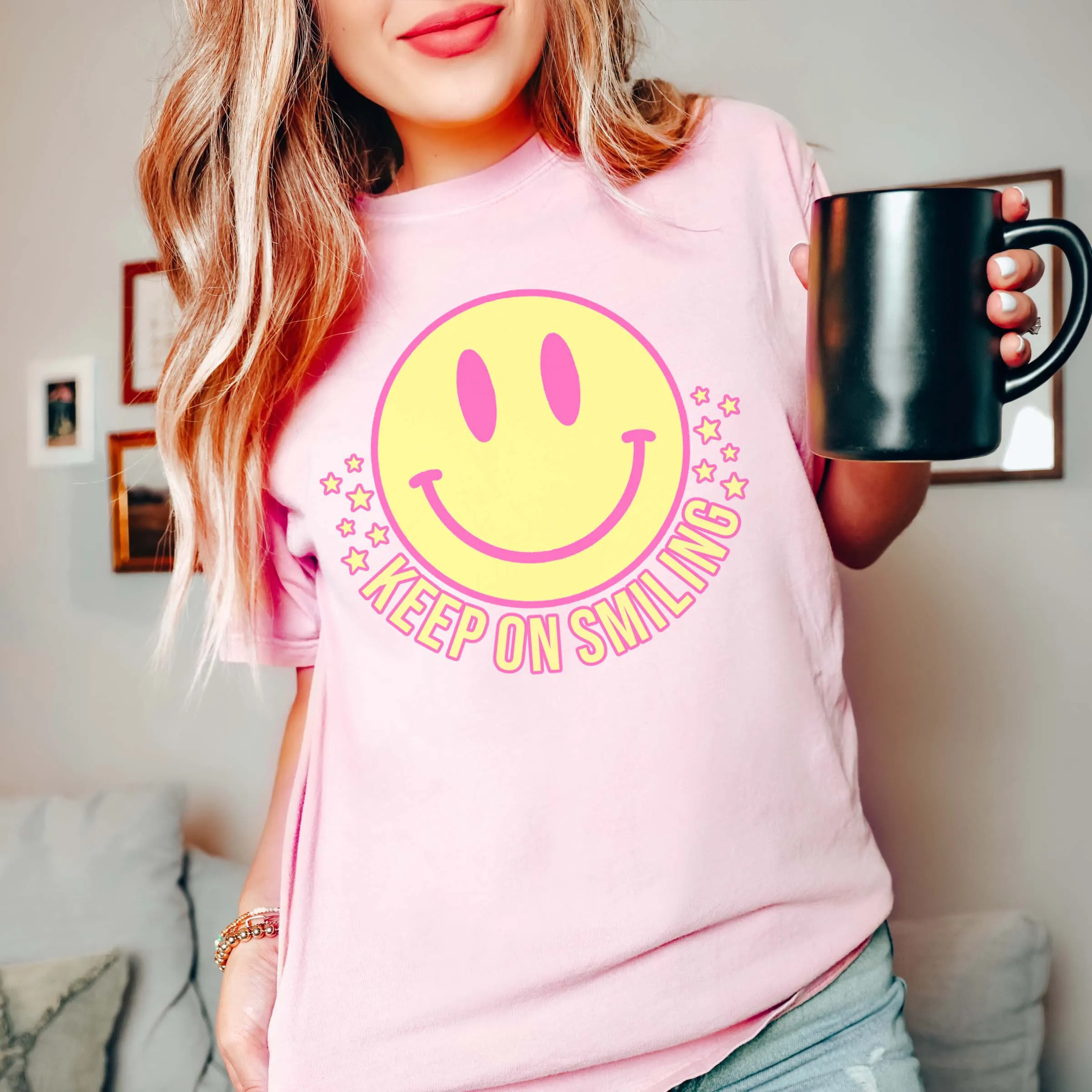 Keep On Smiling Comfort Color Tee sold by Roxie’s Picks product image thumbnail 3