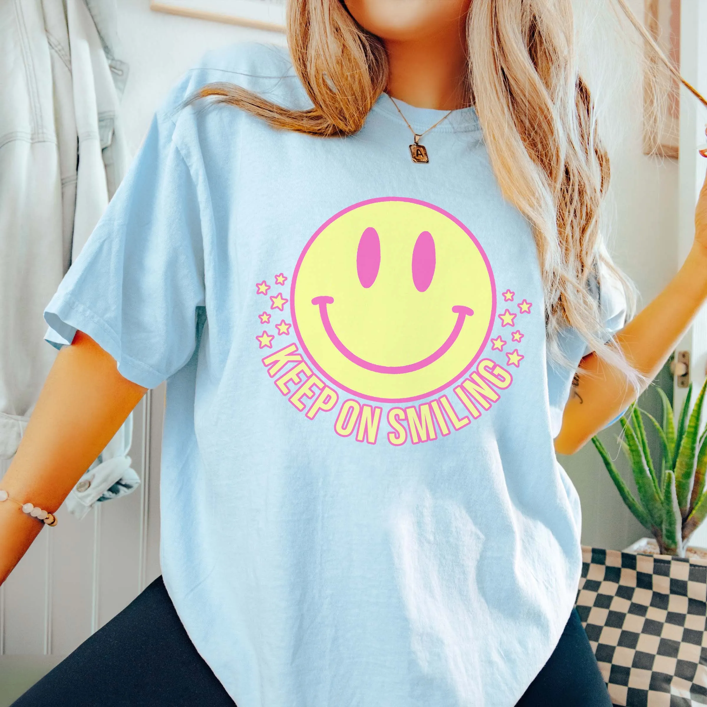 Keep On Smiling Comfort Color Tee sold by Roxie’s Picks product image thumbnail 4