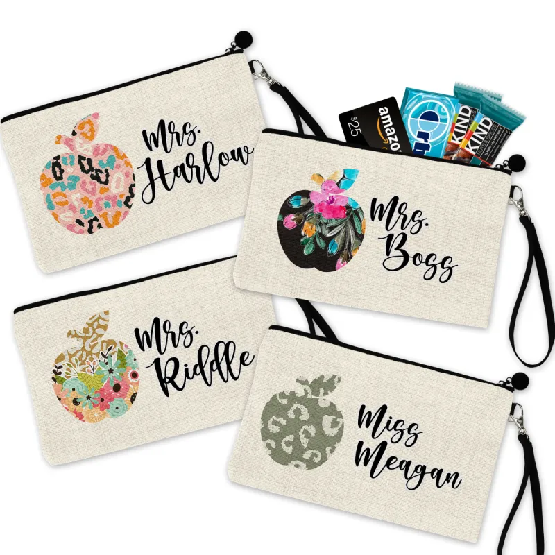 Personalized Teacher Wristlet Bag-Teacher Survival Wristlet Bag-Teachers Cosmetic Bag-Customized Cosmetic Bag-Gift for Teacher sold by Roxie’s Picks