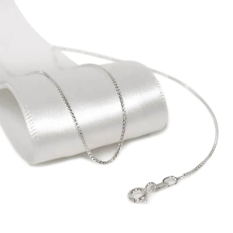 Italian Solid Sterling Silver Box Chain sold by Roxie’s Picks