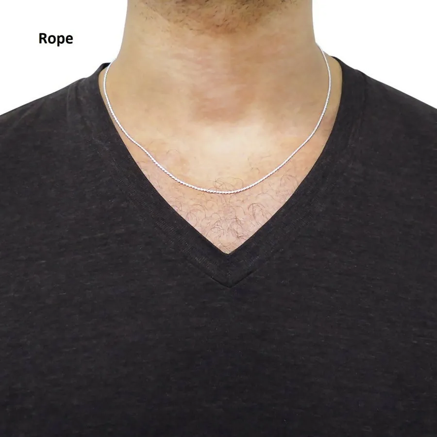 Italian Solid Sterling Silver Rope Chain sold by Roxie’s Picks product image thumbnail 2