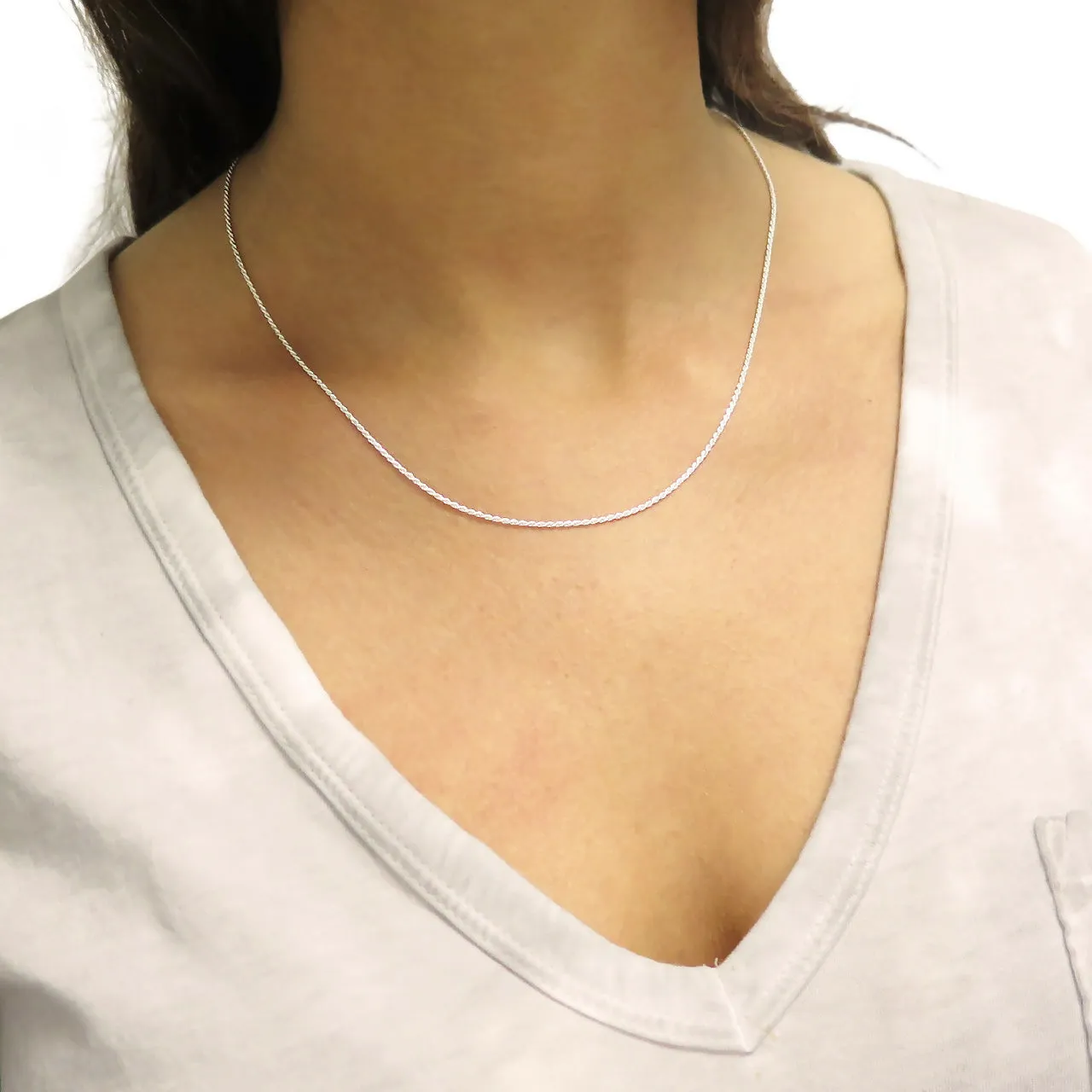 Italian Solid Sterling Silver Rope Chain sold by Roxie’s Picks product image thumbnail 3