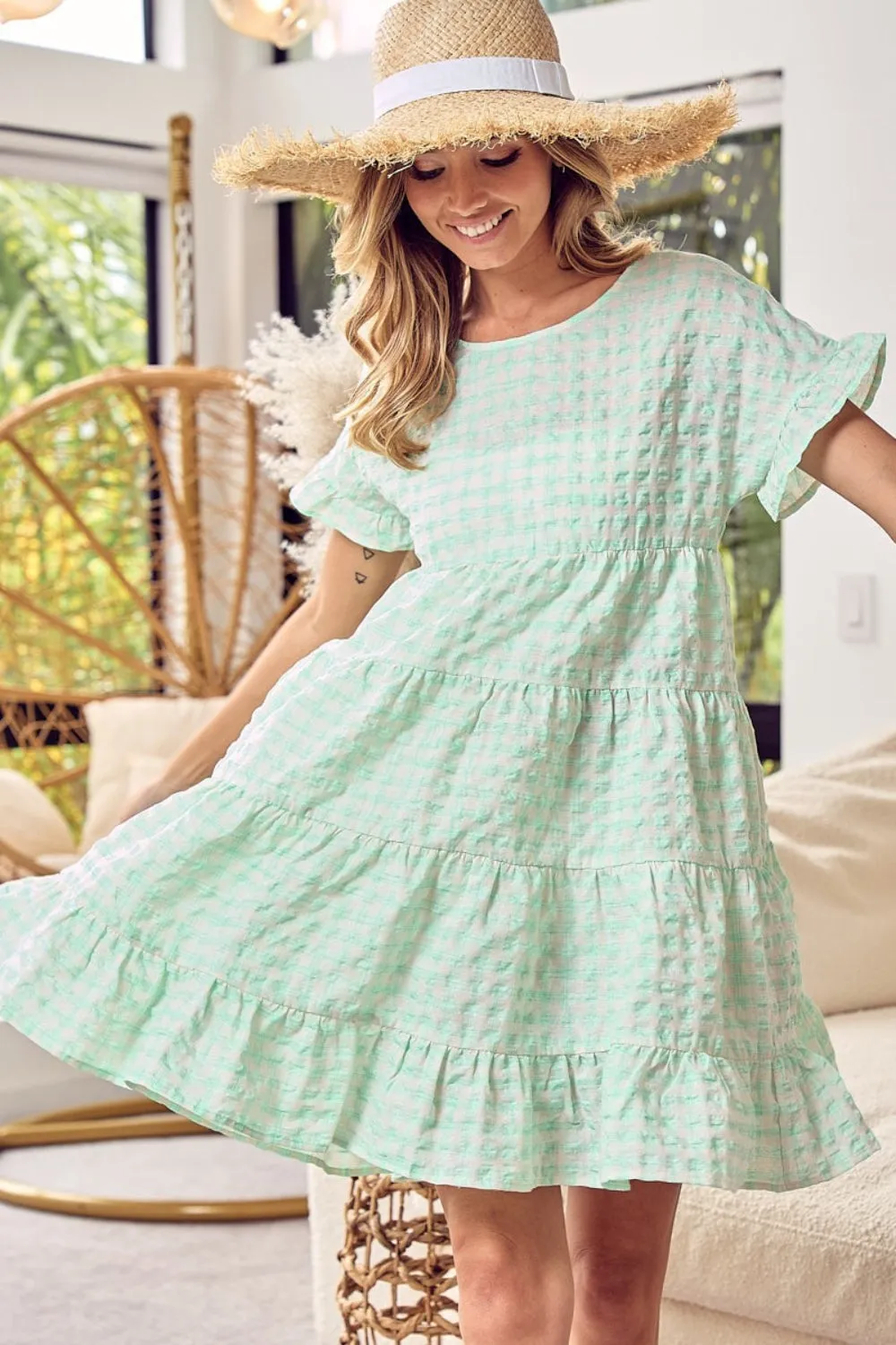 Ruffled Hem Tiered Dress sold by Roxie’s Picks product image thumbnail 2