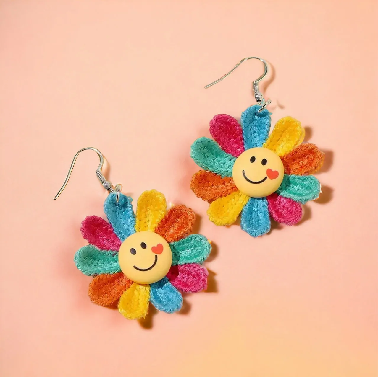 Stocking Stuffer Happy Flower Rainbow Earrings sold by Roxie’s Picks